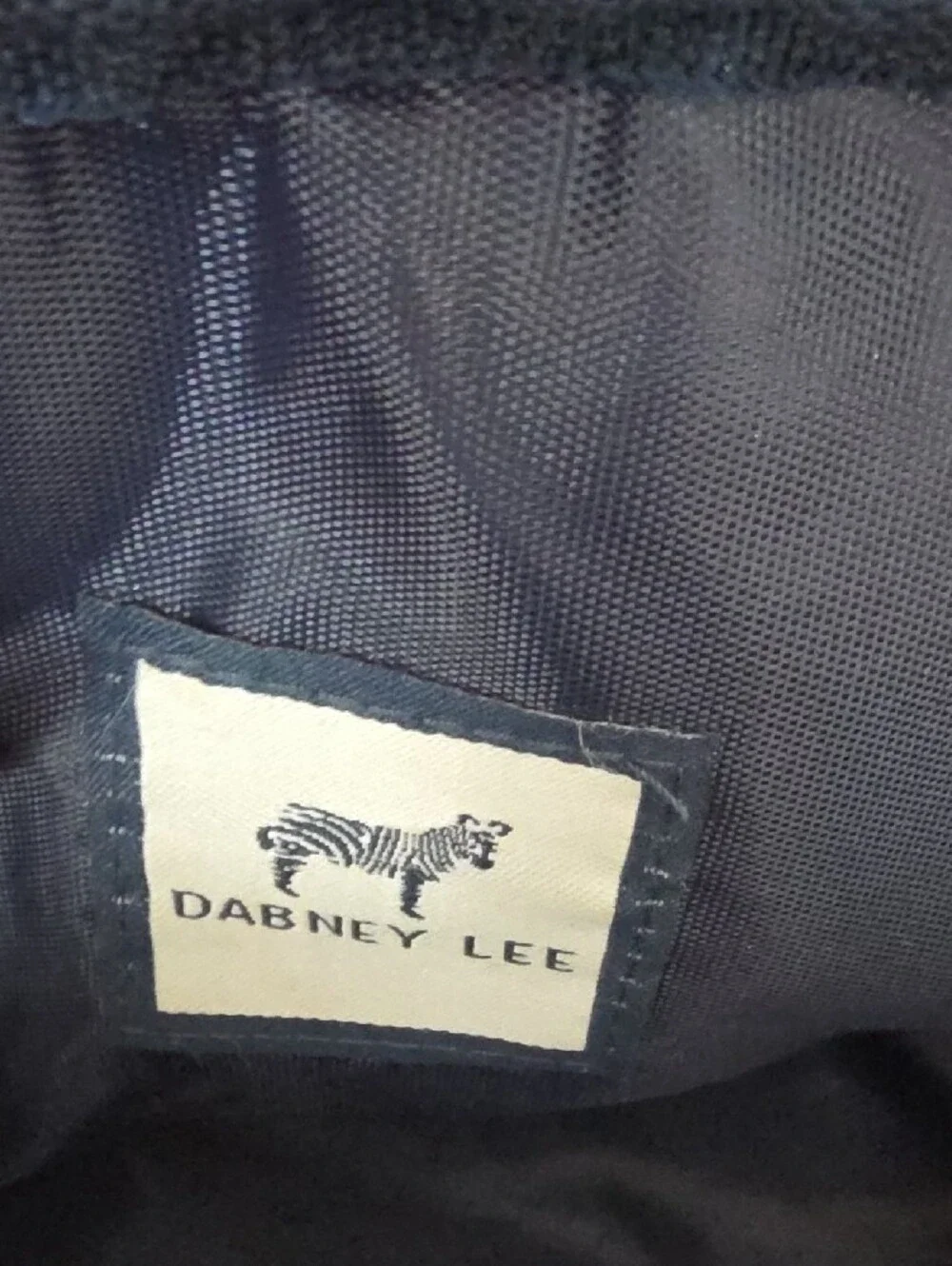 Dabney Lee | Women's Navy & White Zebra Pattern Accessories Cosmetic Pouch Bag